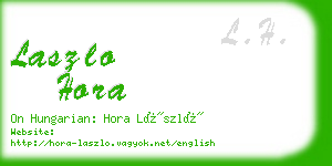 laszlo hora business card